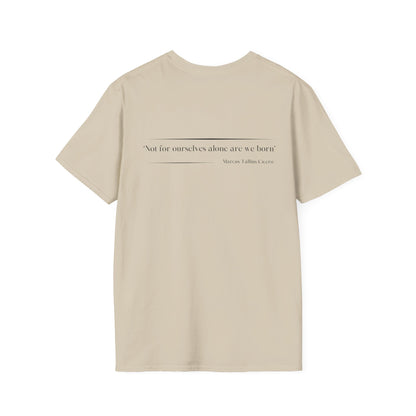 Philosophical Thought Tee - Front & Back Print - Light Hues