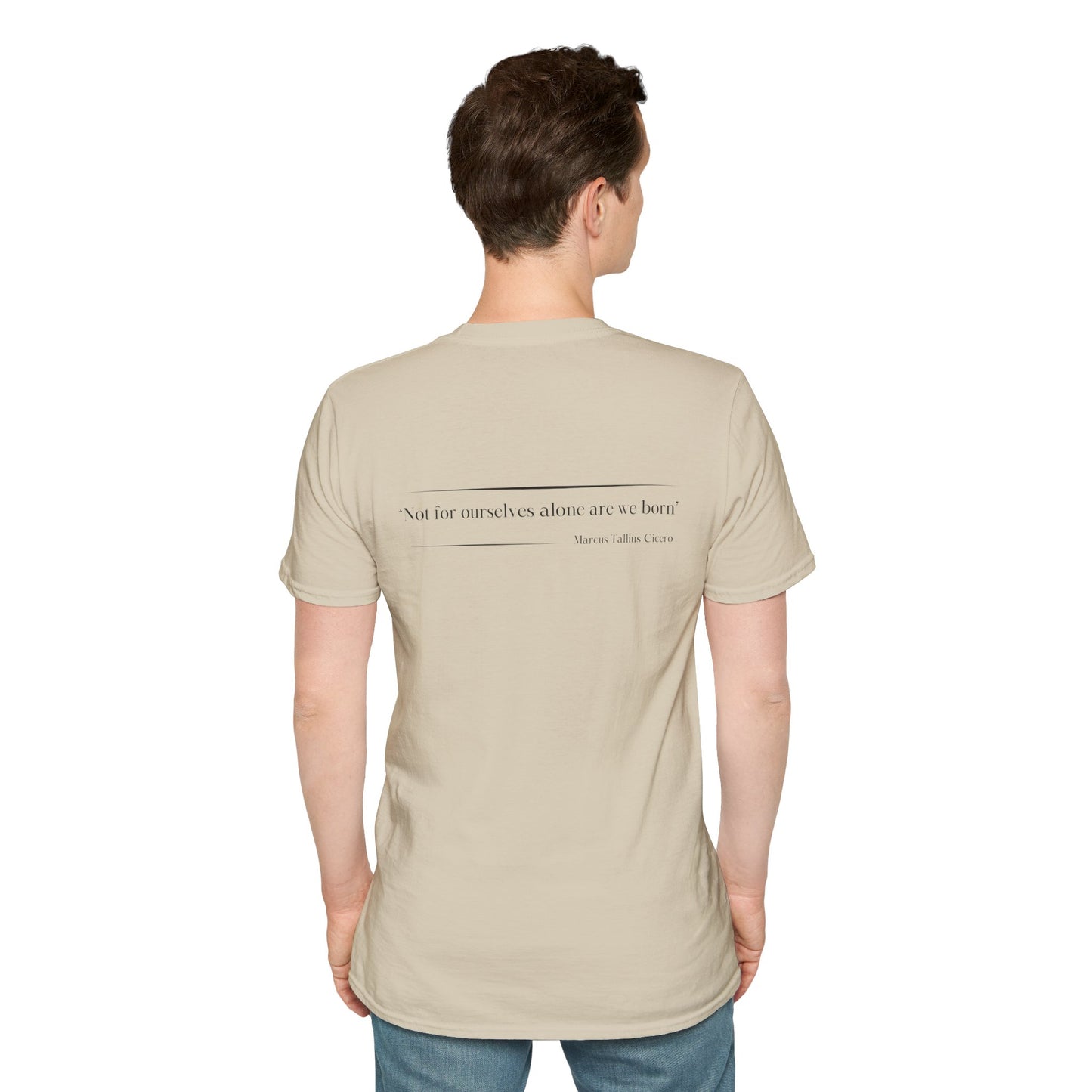 Philosophical Thought Tee - Front & Back Print - Light Hues