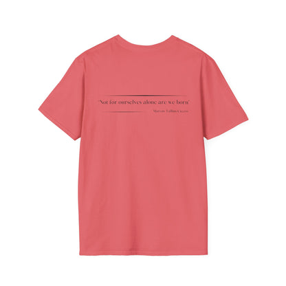 Philosophical Thought Tee - Front & Back Print - Light Hues