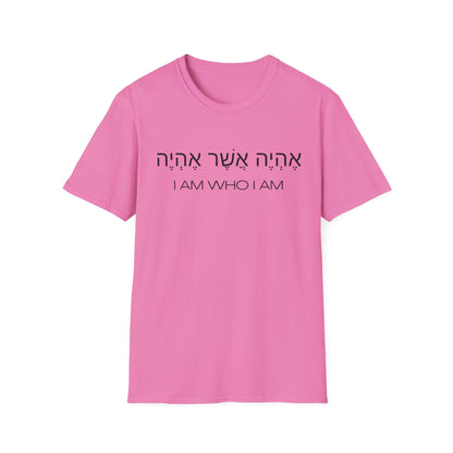 Hebrew Script - I Am Who I Am - Light Hues Unisex T-shirt